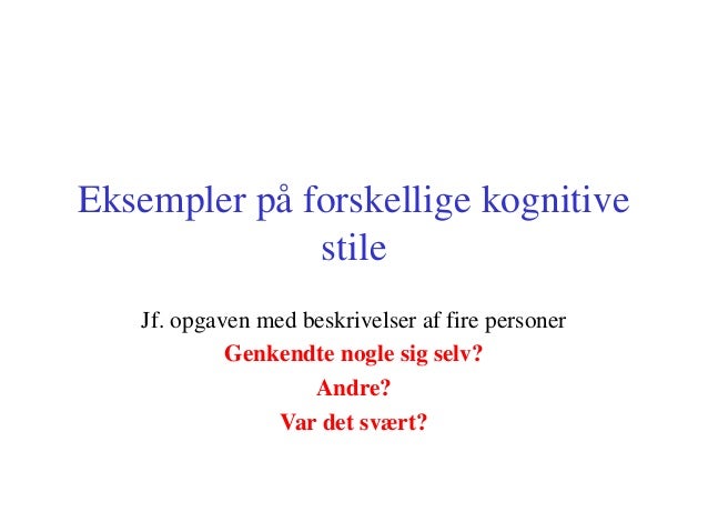 kognitive evner definition